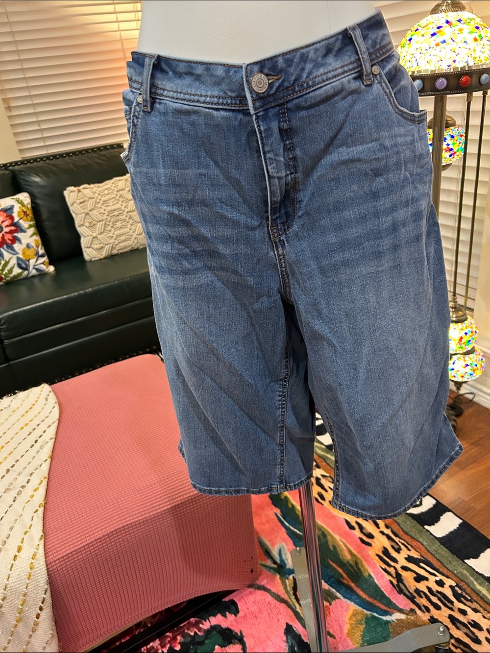 Cato Blue Denim Bermuda Shorts
